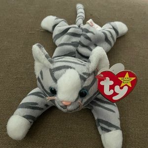 Ty Beanie Baby Prance-The Gray Tabby Cat-November 20, 1997 RetiredRare-Vintage